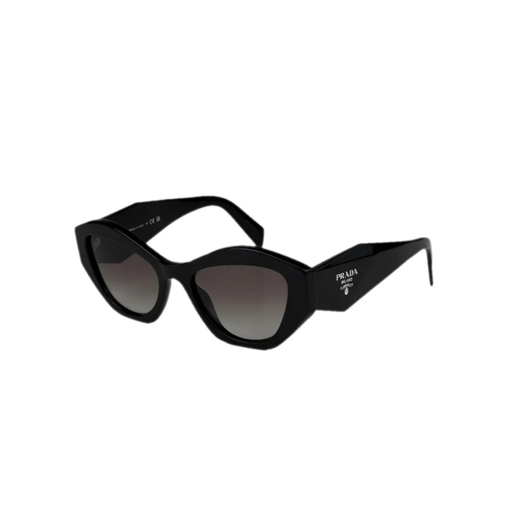 Prada PR07YS 1AB0A7 NEW Sunglasses Black Grey Gradient Cat Eye Women